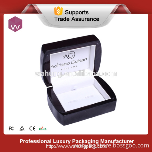 Fashionable customize wooden cufflink box wood with custom logo (WH-1915)
